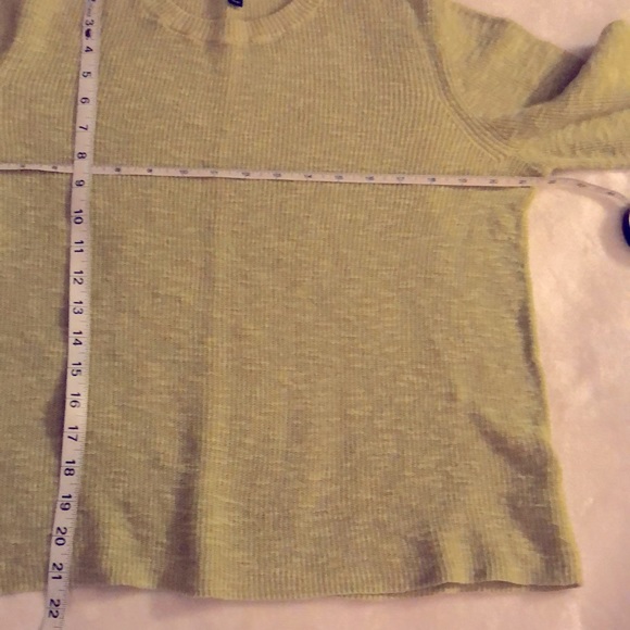 EILEEN FISHER Lime Green Linen blouse - Picture 5 of 6